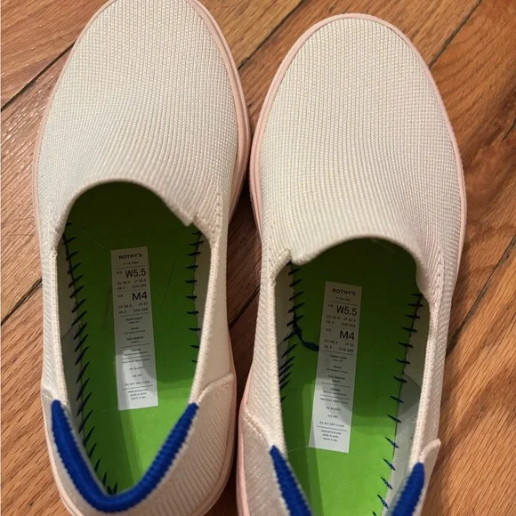 Women’s Rothy's Cream and pink sole Slip-On Sneakers - Picture 7 of 7